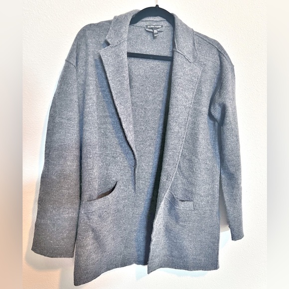 Eileen Fisher Blazer Sweater Wool Top - Picture 1 of 5